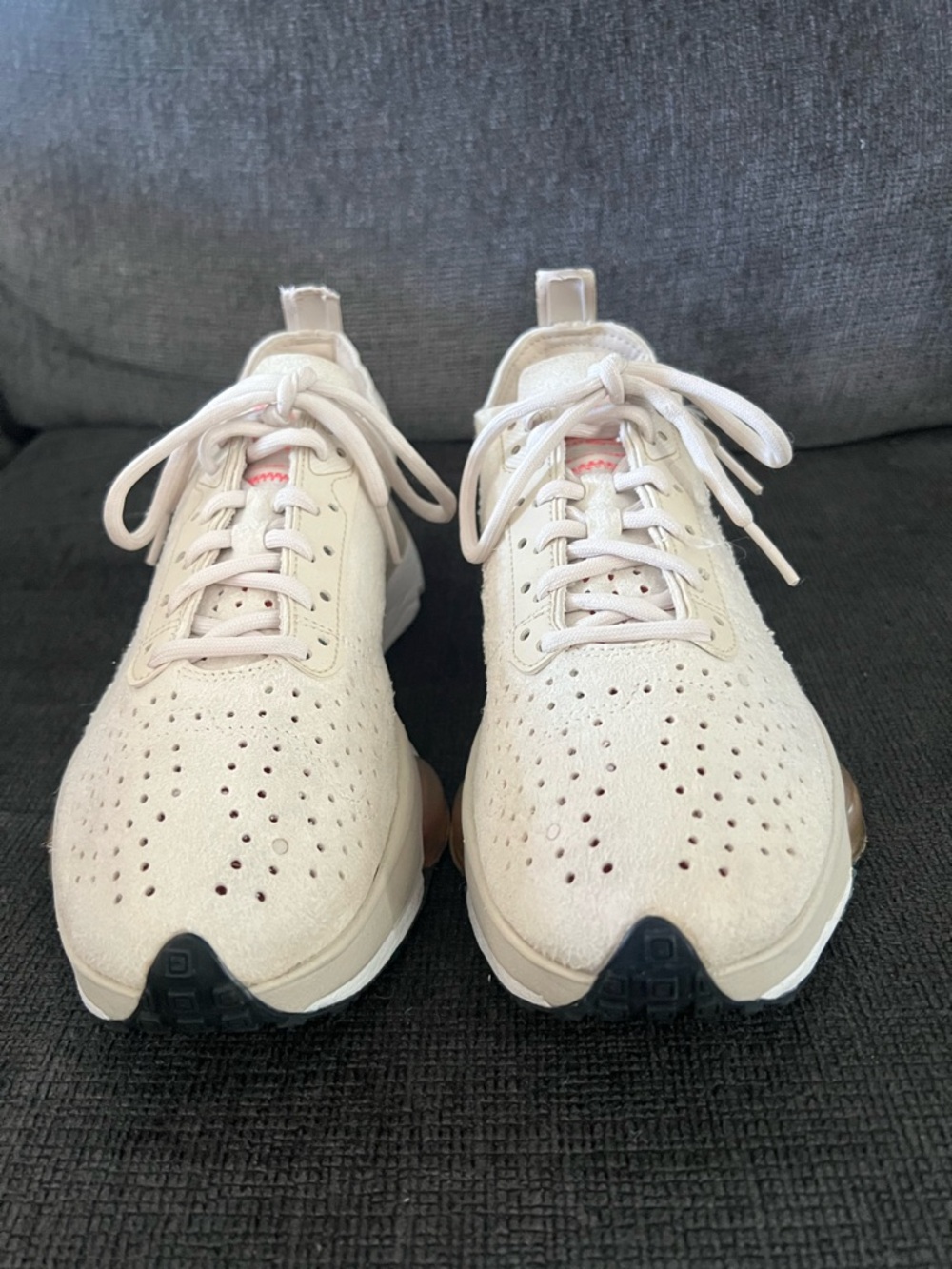 Nike White Sneakers with Bright Pink Insole